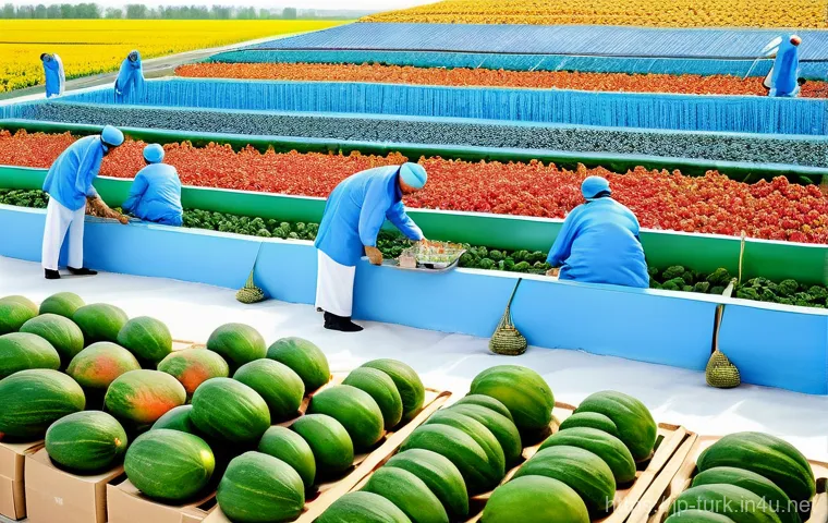 투르크메니스탄에서의 산업 발전 - **Prompt:** A dynamic, wide-angle shot of a futuristic industrial complex in Turkmenistan, symbolizi...